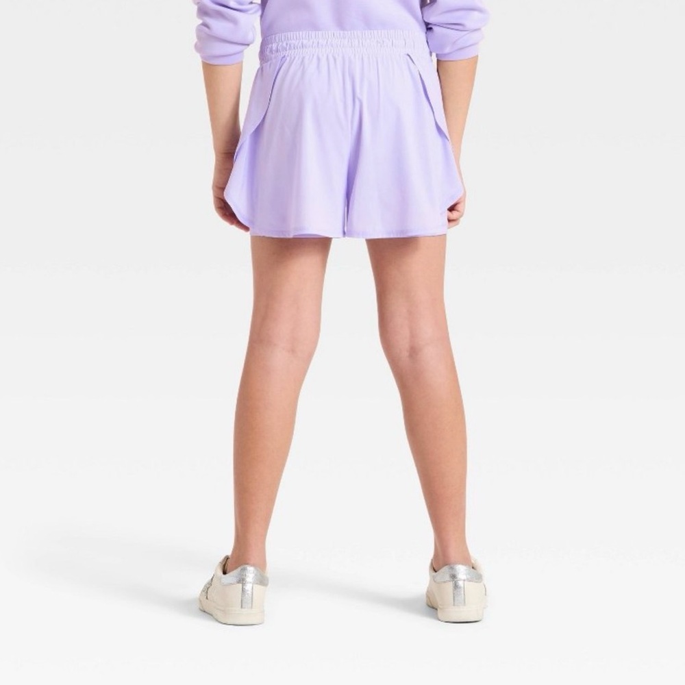 All In Motion Girls Mid-Rise 2 in 1 Flowy Shorts Size Large(10/12)- Set of 2 - Picture 4 of 10